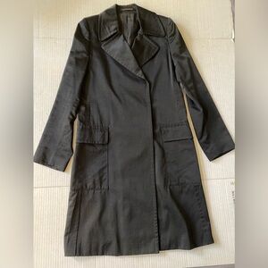 Narciso Rodriguez Black Double Breasted Coat Size 8
